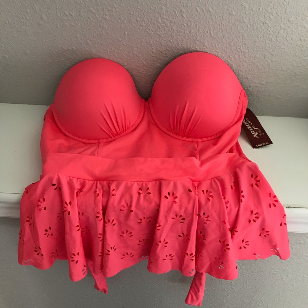 Pink Tankini Swim Top